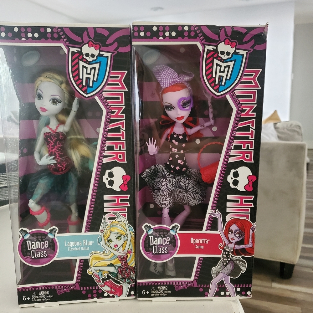 G1 NIB Monster High Dance Class Lagoona Blue & OPERETTA  Mattel BOTH DOLLS - Picture 1 of 5